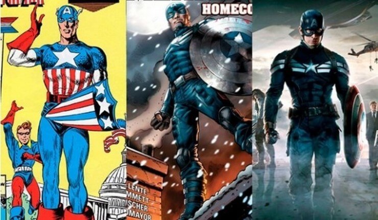 Evolução dos trajes dos super-heróis da Marvel