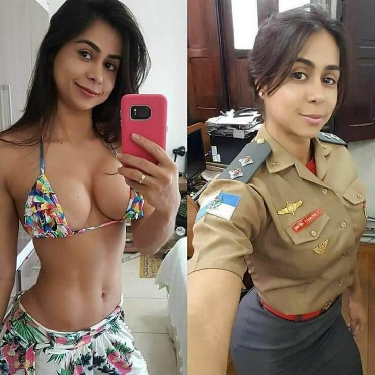 Mulheres de uniforme militar gostosas da Internet