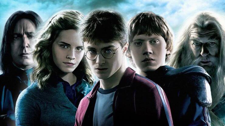 Os personagens do filme Harry Potter antes e depois