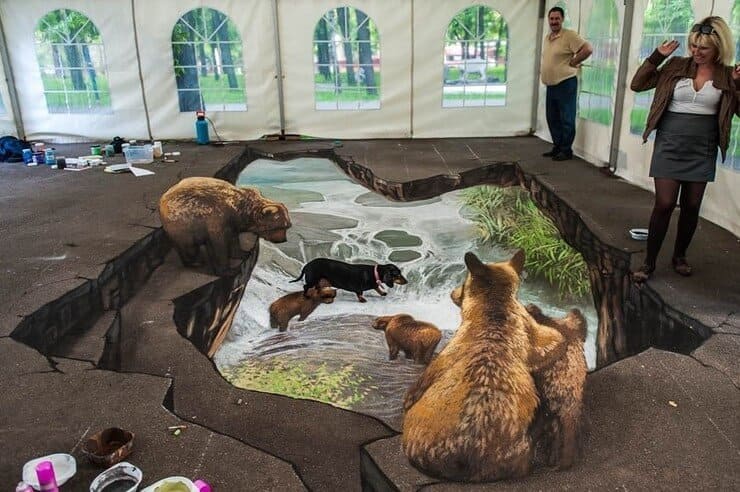 Arte de rua 3D de Nikolaj Arndt