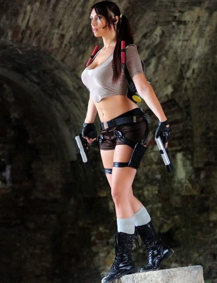 O melhor de Lara Croft - Tomb Raider por lindas cosplayers Cospay gostosa de Lara Croft