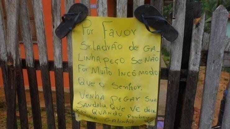 20 pessoas irritadas que fizeram pedidos bizarros a ladrões Pedidos bizarros a ladrões feitos por pessoas desesperadas