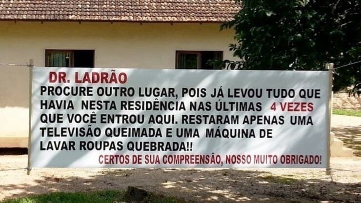 20 pessoas irritadas que fizeram pedidos bizarros a ladrões Pedidos bizarros a ladrões feitos por pessoas desesperadas