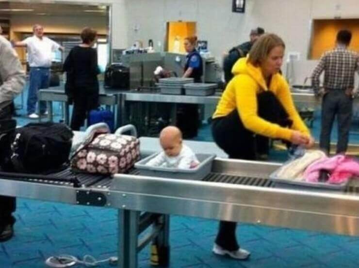 Coisas esquisitas vistas em aeroportos