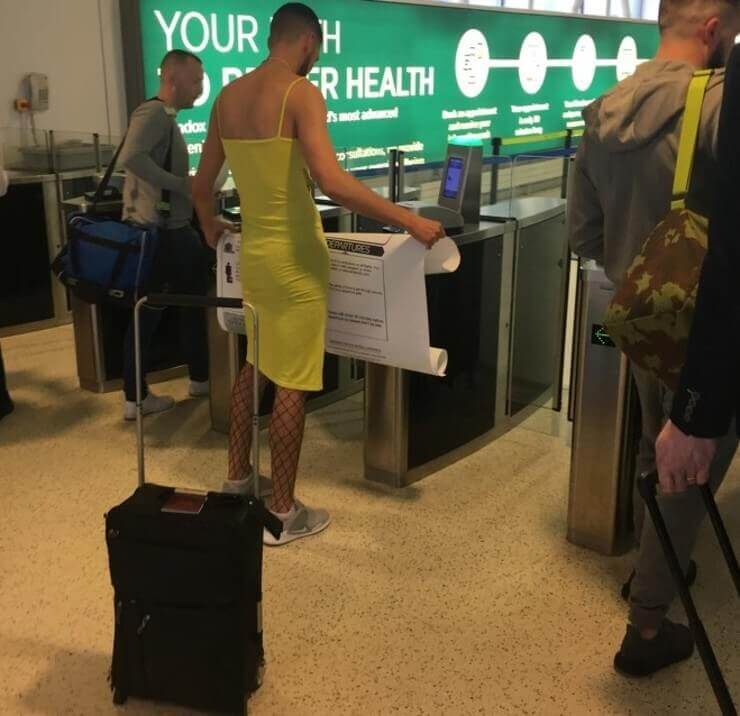 Coisas esquisitas vistas em aeroportos