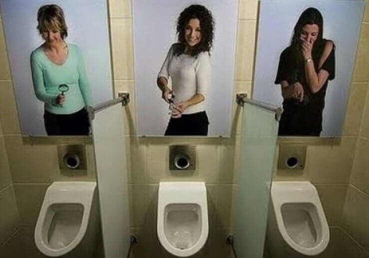 Mictórios hilários encontrados em banheiros públicos