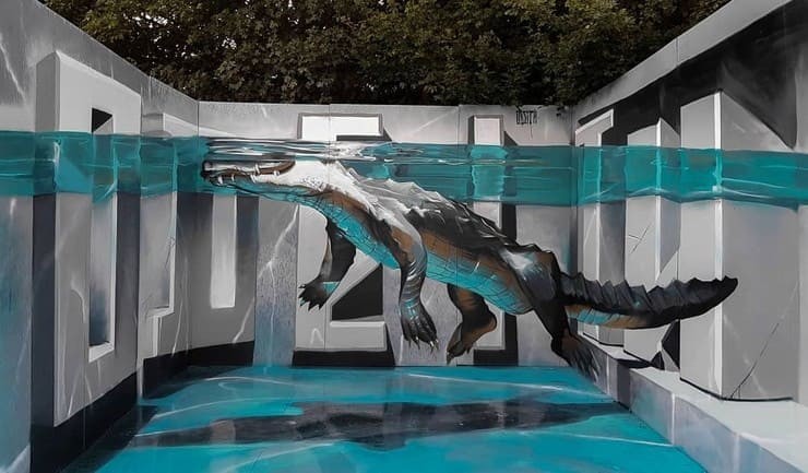 Incrível arte 3D com grafite de Sérgio Odeith