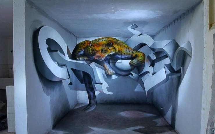 Incrível arte 3D com grafite de Sérgio Odeith
