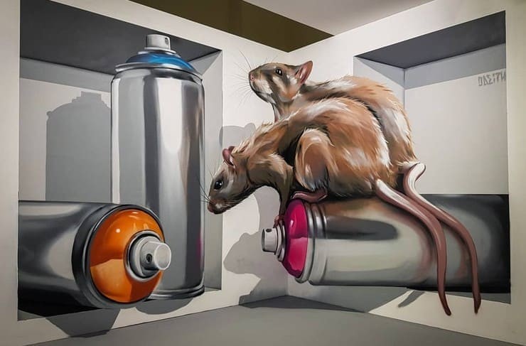Incrível arte 3D com grafite de Sérgio Odeith