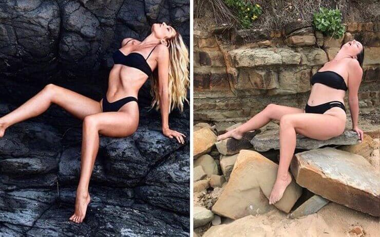 A humorista Celeste Barber e as imitações bizarras das fotos de famosos