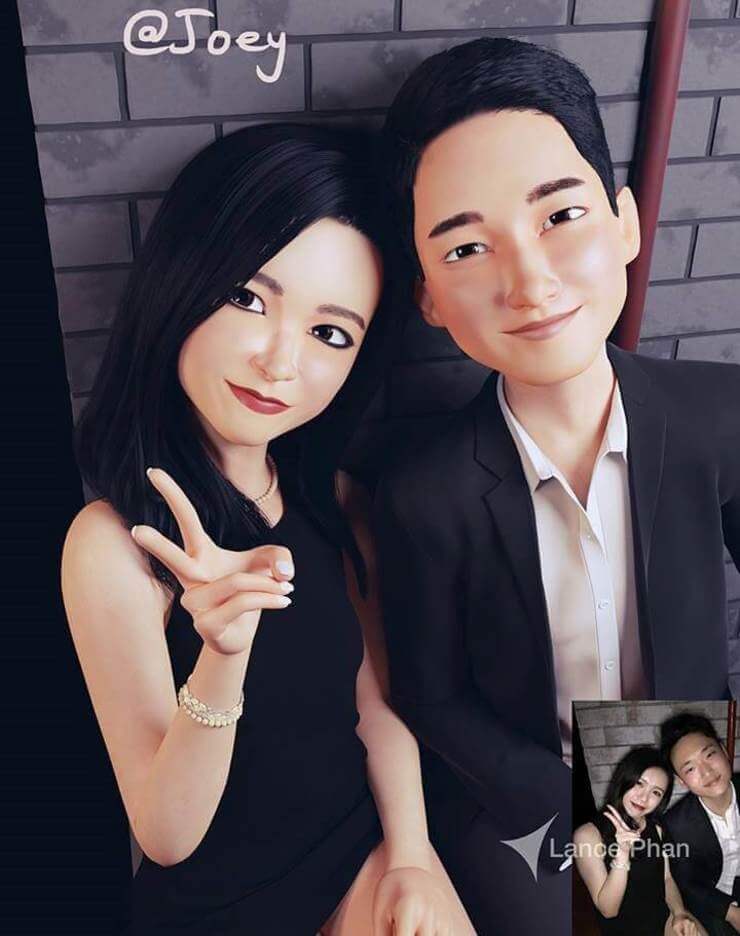 A incrível transformação de pessoas em desenhos 3D por Lance Phan Incrível arte digital do artista e ilustrador Lance Phan