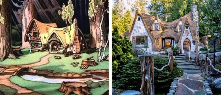 Casas de desenhos animados na vida real