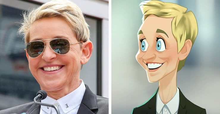 10 versões animadas de famosos feitas pelo grande ilustrador Xi Ding Incríveis versões animadas de famosos do cinema de Hollywood