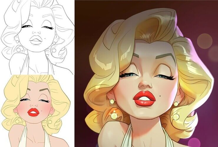 10 versões animadas de famosos feitas pelo grande ilustrador Xi Ding Caricaturas animadas de celebridades criadas pelo artista austríaco Xi Ding