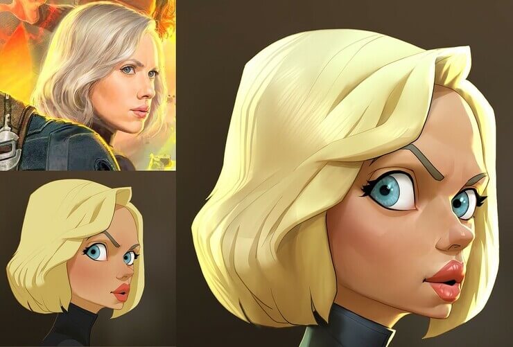 10 versões animadas de famosos feitas pelo grande ilustrador Xi Ding Incríveis versões animadas de famosos do cinema de Hollywood