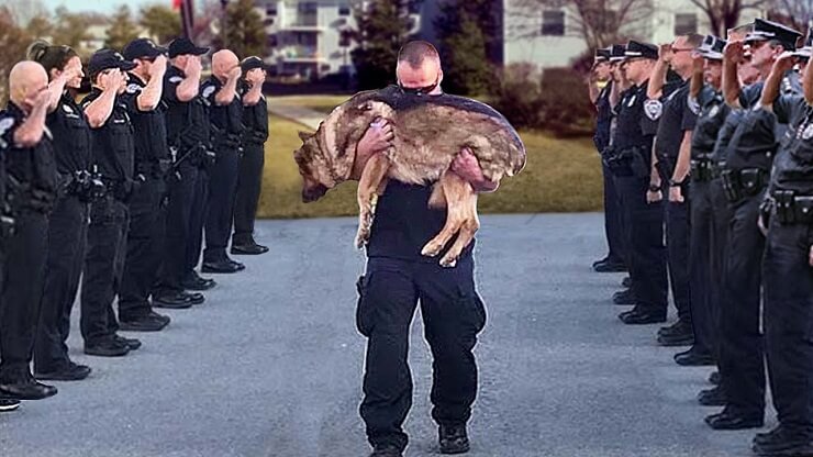 Como são enterrados os cães policiais nos Estados Unidos