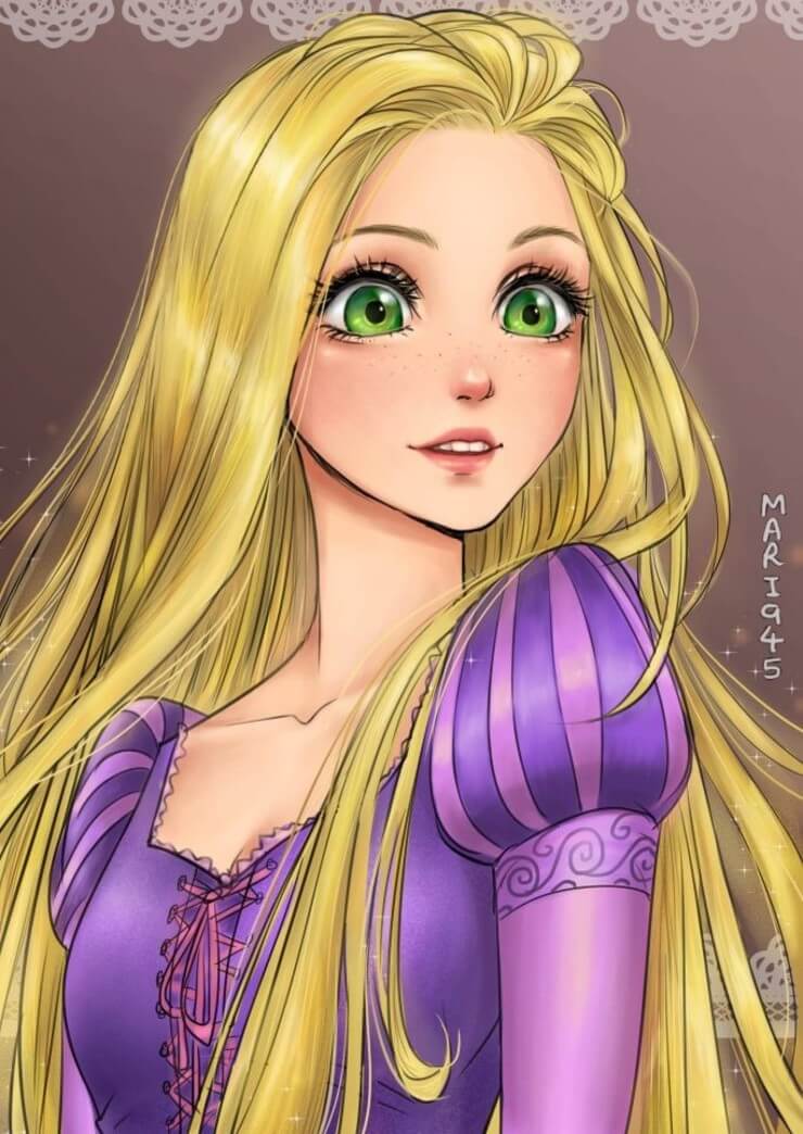 10 princesas da Disney como animes feitos pela Maryam Safdar Princesas da Disney como animes recriadas pela artista Maryam Safdar