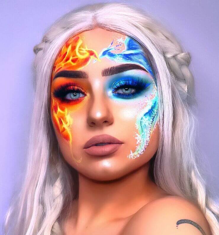 Sarina Nexie: uma maquiadora que usa o rosto para fazer arte Arte com maquiagem da artista Sarina Nexie