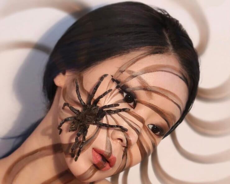 Incríveis ilusões de ótica corporal da sul-coreana Dain Yoon Ilusões de ótica da artista Dain Yoon