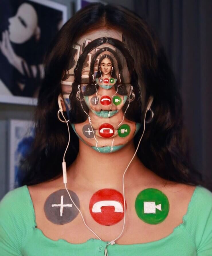 Incríveis ilusões de ótica corporal da sul-coreana Dain Yoon Ilusões de ótica da artista Dain Yoon