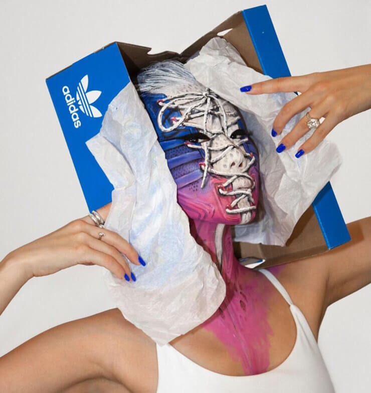 Incríveis ilusões de ótica corporal da sul-coreana Dain Yoon Ilusões de ótica da artista Dain Yoon