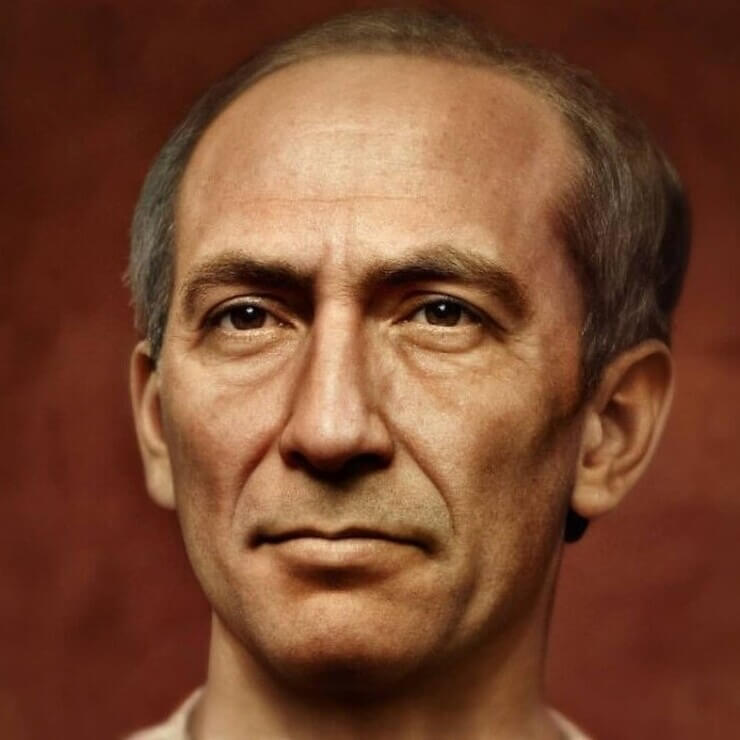 Figuras históricas famosas do artista holandês Bas Uterwijk