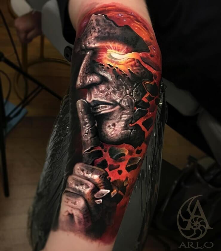 Tatuador usa a pele humana como tela para criar obra de arte Tatuagens realistas do tatuador Arlo DiCristina