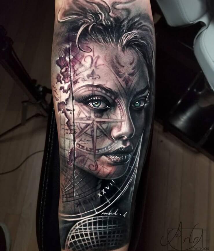 Tatuador usa a pele humana como tela para criar obra de arte Tatuagens realistas do tatuador Arlo DiCristina