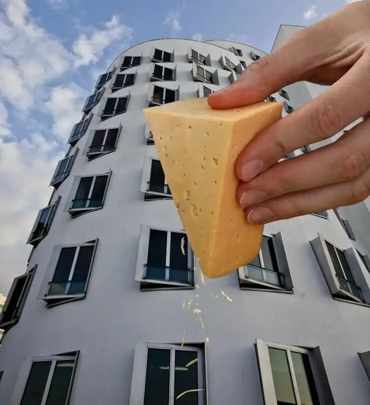 Ilusão de ótica feita com perspectiva