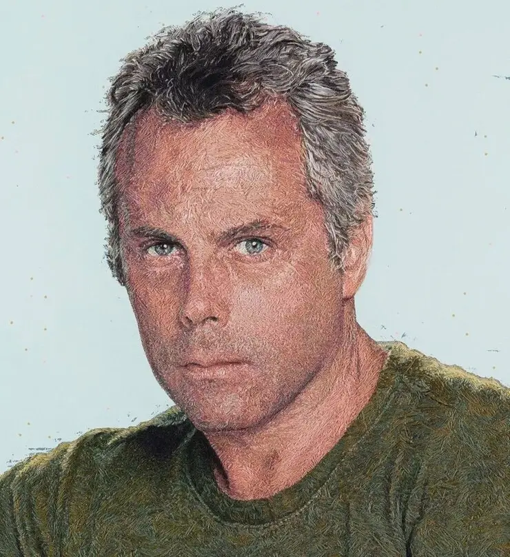 Obra de arte feita só com linha pela artista Cayce Zavaglia Arte com linha Cayce Zavaglia