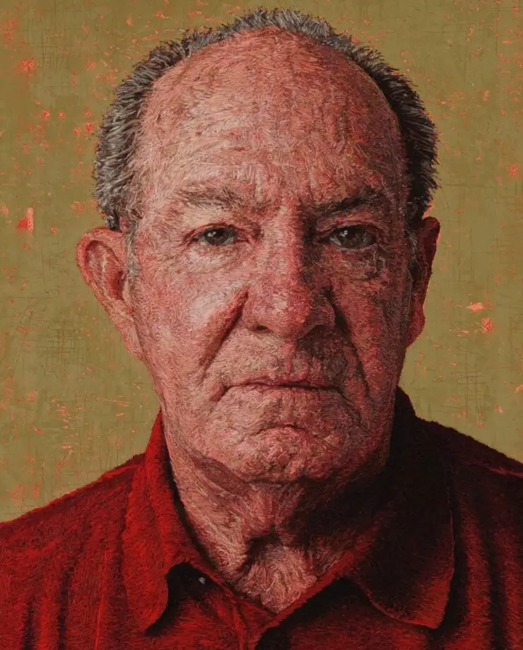 Obra de arte feita só com linha pela artista Cayce Zavaglia Arte com linha Cayce Zavaglia